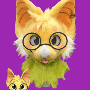 Yellow Wolf Fursuit – Custom Handmade Furry Costume Bright Yellow Wolf Fursuit with Tail and Ears Custom Yellow Wolf Furry Costume for Conventions and Mascot Events