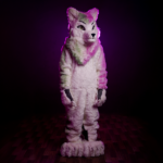 midnight wolf fursuit 1